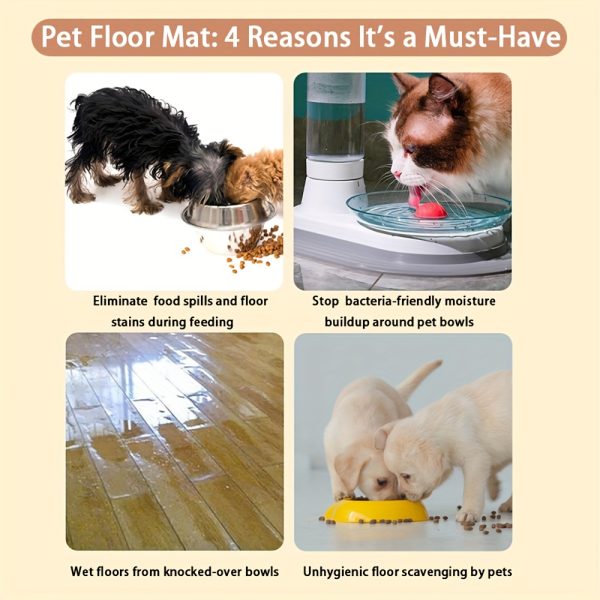 Personalized Custom Dog and Cat Food Mats, Customizable with Your Pet's Name, Non-slip and Leak-proof, Suitable for Food and Water Dog Mats, Custom Cat Floor Mats, Pet Placemats, an Ideal Gift for Pet Owners