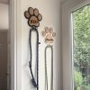 Personalized Dog Wall Hook | Paw Print - Custom Carved Name/Date/Text Suitable for Collar & Coat Hanger, Wood Pet Memorial Gift, Durable Hanging Hook for Coats, Collars, Keys - for Entryway,, Pet Store Display