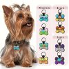 Customized Silent Bone-Shaped Dog Tag with Silicone Material for Pet Identity, Engraved Personalized Pet Tag for Dogs and Cats