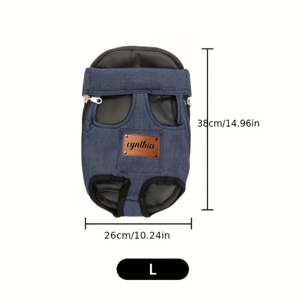Custom 1pc Dog Carrier Bag, Self-Defined Text Dog Carrier Bag, Adjustable Pet Harness for Small to Medium Dogs and Cats, Breathable and Heat-Resistant, Quick-Release Safety Buckle, Comfortable Chest Harness, Zipper Closure