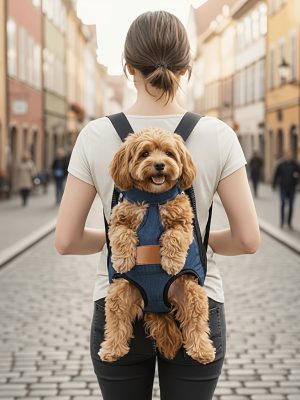 Custom 1pc Dog Carrier Bag, Self-Defined Text Dog Carrier Bag, Adjustable Pet Harness for Small to Medium Dogs and Cats, Breathable and Heat-Resistant, Quick-Release Safety Buckle, Comfortable Chest Harness, Zipper Closure