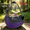 Custom Embroidered Pet Outing Shoulder Bag, Mesh Breathable Adjustable Shoulder Strap Cat and Dog Portable Carrier, Available in 5 Colors and 2 Sizes, Outdoor Pet Walking Bag, Cat and Dog Personal Carry Storage Bag, a Practical and Thoughtful Gift