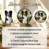 Personalized Dog Portrait Stained Sun Catcher - Custom Pet Memorial Gift with Your Dog' Name & Photo/Text, Suitable for Pet Lovers, Window Hanging Decor for,, or Pet Store Display - Sentimental