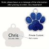 Dog Paw Print Keychain Compatible for Pets - Name & Phone Number/Address Tag with Paw Print - Pet Lover Gift for Dog Owners (Add-Ons Available)