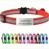 product-fancy-63d523c8-54dc-4acb-a014-44848ae9cdb6 Custom Personalized Reflective Safety Cat Collar with Bell - Adjustable Kitten Buckle Collar, Custom Pet Name and Phone Number, Detachable Safety Buckle Cat Bell Collar