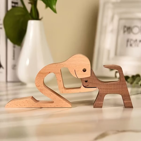Customized Puppy And Me Wooden Ornament, Personalized Name, Owner And His Loyal Companion