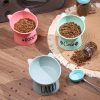 Customized Cute Cat And Dog Bowls, Personalized Plastic Dopamine-Colored Pet Bowls, Water Bowls for Pets, Slanted Pet Bowls for Neck Protection, a Great Gift for Pets