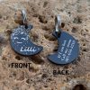 [Custom Edition] ENGRAVNOVE Exclusive Custom Double-Sided Deep-Engraved Small Dog Accessory Pet Tag, Dog Name Tag, Cat Name Tag, with the Design Theme "A Small Boat on the Lake Drifting with the Wind, Ripples Hidden in Autumn". Stainless Steel Cat