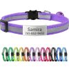 product-fancy-6a590fc8-8154-4f2b-8459-c57a07d50095 Custom Personalized Reflective Safety Cat Collar with Bell - Adjustable Kitten Buckle Collar, Custom Pet Name and Phone Number, Detachable Safety Buckle Cat Bell Collar