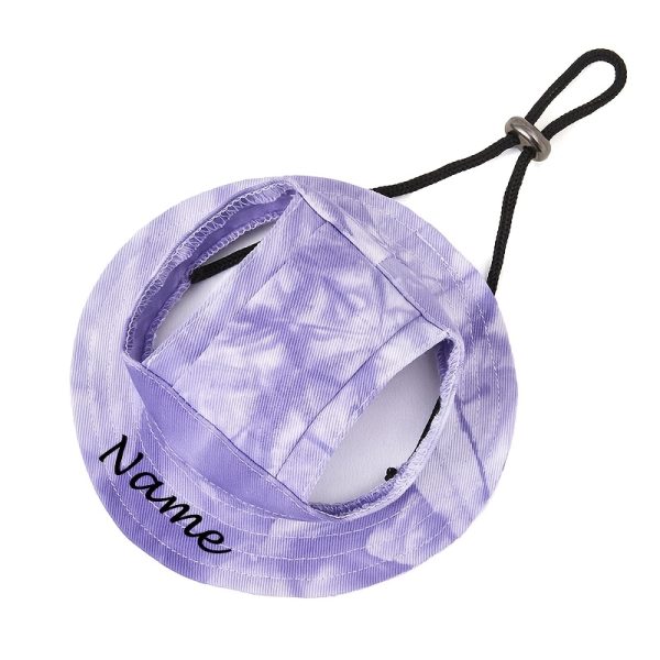 [Customized]Personalized Pet Bucket Hat Custom Name Font Pet Sun Cap for Dogs Cats Outdoor Adjustable Pet Hat Cute Puppy Kitty Fashion Additions