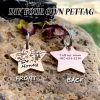 [Custom Edition] ENGRAVNOVE Exclusive Custom Double-Sided Deep-Engraved Small Dog Accessory Pet Tag, Dog Name Tag, Cat Name Tag, with the Design Theme "A Small Boat on the Lake Drifting with the Wind, Ripples Hidden in Autumn". Stainless Steel Cat