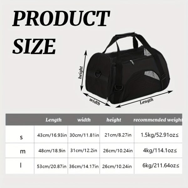 Personalized Embroidered Pet Name Portable Dog Backpack, Large Capacity Breathable Foldable Messenger Bag with Zipper Stretch Design-suitable for Most Small/medium/large Dogs and Cats, Purple/pink/black-size S/M/L