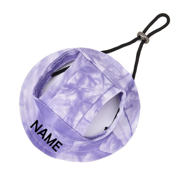 [Customized]Personalized Pet Bucket Hat Custom Name Font Pet Sun Cap for Dogs Cats Outdoor Adjustable Pet Hat Cute Puppy Kitty Fashion Additions