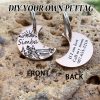[Custom Edition] ENGRAVNOVE Exclusive Custom Double-Sided Deep-Engraved Small Dog Accessory Pet Tag, Dog Name Tag, Cat Name Tag, with the Design Theme "A Small Boat on the Lake Drifting with the Wind, Ripples Hidden in Autumn". Stainless Steel Cat