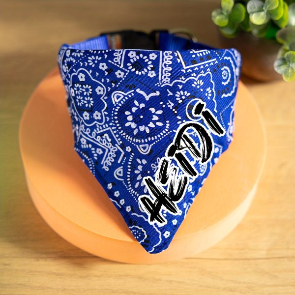 product-fancy-701f8764-fa8d-4314-a1e5-35780466b0bc Custom Stylish Print Dog Bandana, Personalized Adjustable Dog Collar Pet Saliva Towel Dog Costume Necklace for and Medium Sized Dogs for Stocking Stuffers, Ideal Gift for Pets