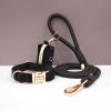 product-fancy-70f17a0a-fc37-4eb6-a699-5b0827a298c8 Customizable Soft and Comfortable Velvet Pet Dog Collar with High-Tensile Zinc Alloy Hook Buckle, Hand-Woven Round Rope Waste Bag Set. Free Laser Engraving of Pet Dog's Name and Owner's Phone Number. Dog Birthday Gift, Wedding Gift, Christmas Gift