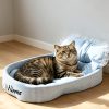 product-fancy-7175237d-485b-4783-966c-e88f885d42c8 Pet Cat Bed, 1pc (Cat Bed And Cushion And Mesh) Customizable Your Pet'S Exclusive Small Nest, Suitable for Bedside Placement for Small Dogs And Cats, All-Season Fashion Universal Pet Bed, Multi-Scene Placement Comfortable Rebound