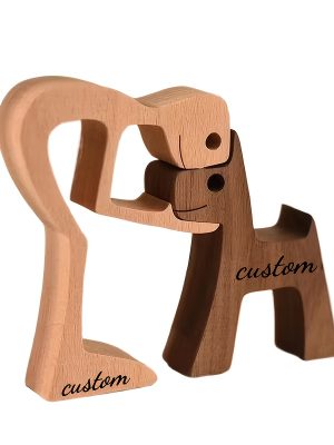 Customized Puppy And Me Wooden Ornament, Personalized Name, Owner And His Loyal Companion