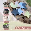 [Custom Edition] ENGRAVNOVE Exclusive Custom Double-Sided Deep-Engraved Small Dog Accessory Pet Tag, Dog Name Tag, Cat Name Tag, with the Design Theme "A Small Boat on the Lake Drifting with the Wind, Ripples Hidden in Autumn". Stainless Steel Cat
