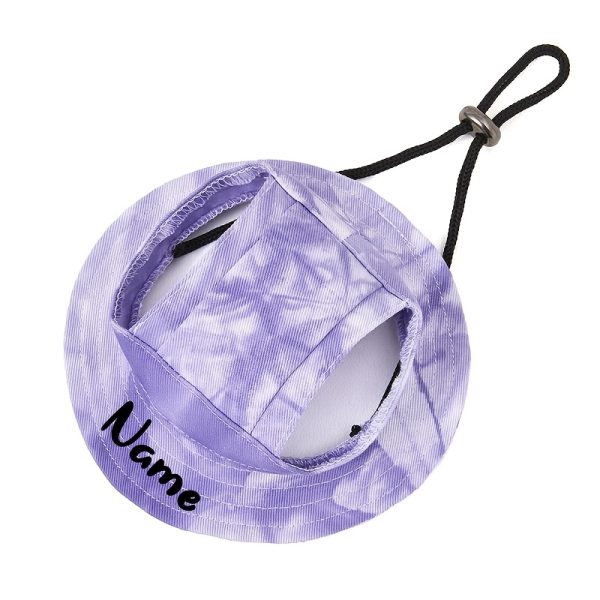 [Customized]Personalized Pet Bucket Hat Custom Name Font Pet Sun Cap for Dogs Cats Outdoor Adjustable Pet Hat Cute Puppy Kitty Fashion Additions