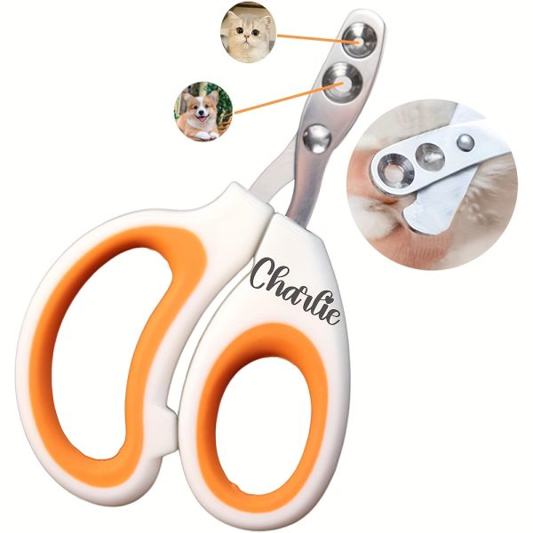 product-fancy-854e60ea-e038-4c5e-9a63-55fd82c414a2 Custom Newly Upgraded Design Cat&Dog Nail Clipper Personalized Two Circular Cutting Holes of Different Size(2mm&4mm)-Avoid Over Cutting Pet Nail Clippers -Professional Paw Trimmer Set for Pet