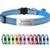 product-fancy-875acd5e-7c15-410a-a9b7-5a86aa6a6a01 Custom Personalized Reflective Safety Cat Collar with Bell - Adjustable Kitten Buckle Collar, Custom Pet Name and Phone Number, Detachable Safety Buckle Cat Bell Collar