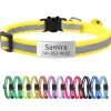 product-fancy-8cddaf87-e79d-45b5-be22-080eff30a2a5 Custom Personalized Reflective Safety Cat Collar with Bell - Adjustable Kitten Buckle Collar, Custom Pet Name and Phone Number, Detachable Safety Buckle Cat Bell Collar