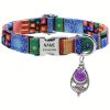 A Personalized Bohemian-Style Pet Collar with a Metal Buckle, Customizable Name And Phone Number Tag, Adjustable Anti-Loss Cat Collar, Soft, Comfortable, And Durable Accessory, Ideal for Outdoor Dog Walking, Perfect Gift for Medium And Small Dogs!