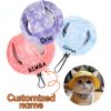 [Customized]Personalized Pet Bucket Hat Custom Name Font Pet Sun Cap for Dogs Cats Outdoor Adjustable Pet Hat Cute Puppy Kitty Fashion Additions