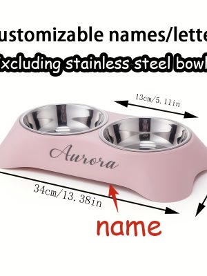 Customized Personalized Dual-Use Pet Bowl for Eating and Drinking, Neck-Protecting Feeding Dish Suitable for Cats, Dogs, and Other Pets