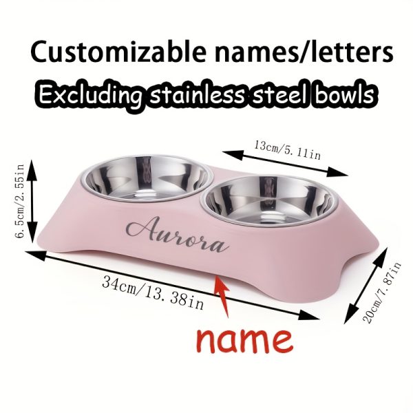 Customized Personalized Dual-Use Pet Bowl for Eating and Drinking, Neck-Protecting Feeding Dish Suitable for Cats, Dogs, and Other Pets