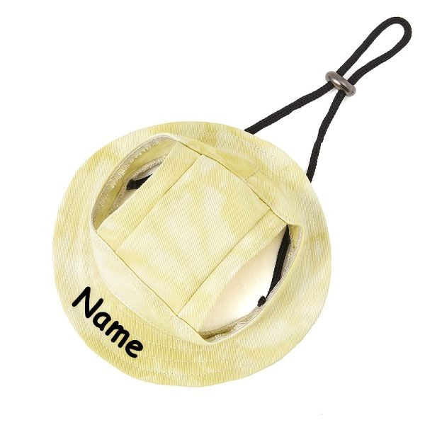 [Customized]Personalized Pet Bucket Hat Custom Name Font Pet Sun Cap for Dogs Cats Outdoor Adjustable Pet Hat Cute Puppy Kitty Fashion Additions