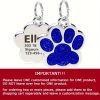 Dog Paw Print Keychain Compatible for Pets - Name & Phone Number/Address Tag with Paw Print - Pet Lover Gift for Dog Owners (Add-Ons Available)