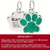 Dog Paw Print Keychain Compatible for Pets - Name & Phone Number/Address Tag with Paw Print - Pet Lover Gift for Dog Owners (Add-Ons Available)