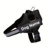 product-fancy-980e5c46-024f-4e87-8892-8d73d9e5912c Customizable Reflective Dog Harness - Anti-Escape, Adjustable Pet Chest Vest with Personalized Name & Phone Number Patch, Durable Polyester, Striped Design, Hand-Wash Only, Harness for Dogs