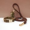 product-fancy-99f37b40-2d82-49e3-9113-37e24b4e5e65 Customizable Soft and Comfortable Velvet Pet Dog Collar with High-Tensile Zinc Alloy Hook Buckle, Hand-Woven Round Rope Waste Bag Set. Free Laser Engraving of Pet Dog's Name and Owner's Phone Number. Dog Birthday Gift, Wedding Gift, Christmas Gift