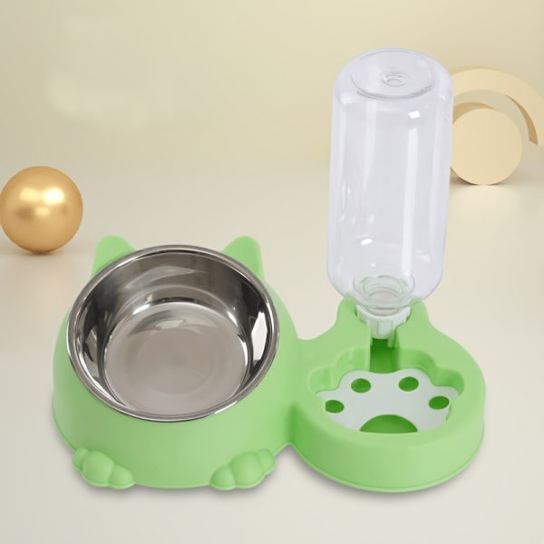 [Pet Rice Bowl] (Customized) Personalized, 1pc, Pet Rice Bowl, Cat Bowl, Dog Basin, Anti-Knock, Oblique Neck Protection, Automatic Drinking Water, Suitable for Other Small And Medium-Sized Pets Such As Cats And Dogs, Without Battery
