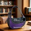 Custom Embroidered Pet Outing Shoulder Bag, Mesh Breathable Adjustable Shoulder Strap Cat and Dog Portable Carrier, Available in 5 Colors and 2 Sizes, Outdoor Pet Walking Bag, Cat and Dog Personal Carry Storage Bag, a Practical and Thoughtful Gift