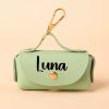 Personalized Dog Poop Bag Holder, Custom Name Dog Waste Bag Holder, Leather Poop Bag Dispenser, Engraved Dog Poop Bag, Custom Dog Mom Gifts
