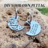 [Custom Edition] ENGRAVNOVE Exclusive Custom Double-Sided Deep-Engraved Small Dog Accessory Pet Tag, Dog Name Tag, Cat Name Tag, with the Design Theme "A Small Boat on the Lake Drifting with the Wind, Ripples Hidden in Autumn". Stainless Steel Cat