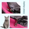 Custom Embroidered Pet Outing Shoulder Bag, Mesh Breathable Adjustable Shoulder Strap Cat and Dog Portable Carrier, Available in 5 Colors and 2 Sizes, Outdoor Pet Walking Bag, Cat and Dog Personal Carry Storage Bag, a Practical and Thoughtful Gift