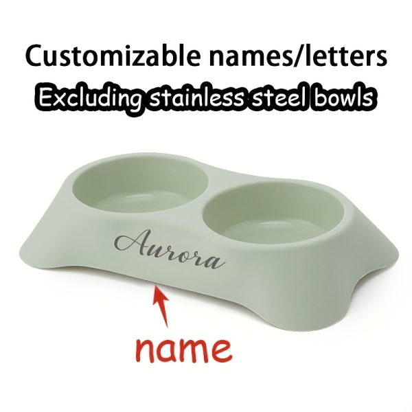 Customized Personalized Dual-Use Pet Bowl for Eating and Drinking, Neck-Protecting Feeding Dish Suitable for Cats, Dogs, and Other Pets