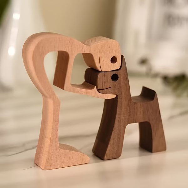Customized Puppy And Me Wooden Ornament, Personalized Name, Owner And His Loyal Companion