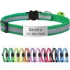 product-fancy-aef0168e-40e6-4e55-884a-926c67b0654f Custom Personalized Reflective Safety Cat Collar with Bell - Adjustable Kitten Buckle Collar, Custom Pet Name and Phone Number, Detachable Safety Buckle Cat Bell Collar
