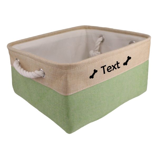 Custom Pet Storage Basket with Personalized Message, Multifunctional And Snack Organizer for Cats And Dogs, Pet Supplies And Clothing Storage, Without Battery