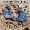 [Custom Edition] ENGRAVNOVE Exclusive Custom Double-Sided Deep-Engraved Small Dog Accessory Pet Tag, Dog Name Tag, Cat Name Tag, with the Design Theme "A Small Boat on the Lake Drifting with the Wind, Ripples Hidden in Autumn". Stainless Steel Cat