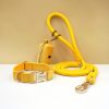 product-fancy-b3f2740e-4783-458c-b90d-cd02b9beffcb Customizable Soft and Comfortable Velvet Pet Dog Collar with High-Tensile Zinc Alloy Hook Buckle, Hand-Woven Round Rope Waste Bag Set. Free Laser Engraving of Pet Dog's Name and Owner's Phone Number. Dog Birthday Gift, Wedding Gift, Christmas Gift