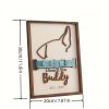 Custom Pet Memorial Frame - Handcrafted Wooden Silhouette Keepsake with Personalized Name And Date, No Power Required, Pet Owner'S Bereavement Remembrance, Anniversary Gift, Pet Memory Souvenir