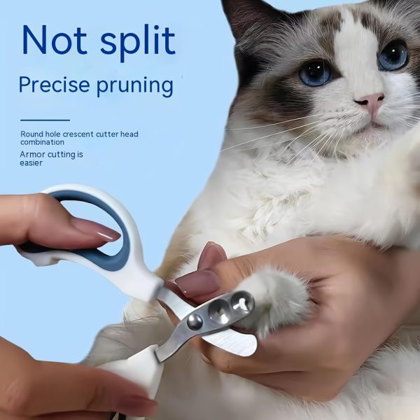 product-fancy-b756866b-4321-40cb-bc40-eaff0f867dc8 Custom Newly Upgraded Design Cat&Dog Nail Clipper Personalized Two Circular Cutting Holes of Different Size(2mm&4mm)-Avoid Over Cutting Pet Nail Clippers -Professional Paw Trimmer Set for Pet