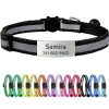 product-fancy-b8f3c1fd-b267-44c4-9423-62f405073adb Custom Personalized Reflective Safety Cat Collar with Bell - Adjustable Kitten Buckle Collar, Custom Pet Name and Phone Number, Detachable Safety Buckle Cat Bell Collar